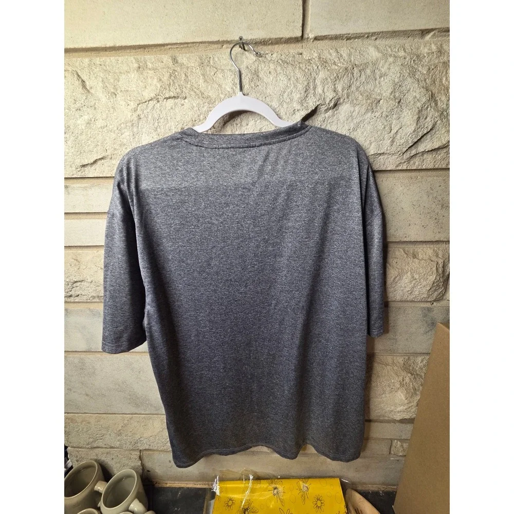 Pro Edge Mens 2XL Performance T-Shirt‎ Heather Gray Short Sleeve Crew Neck 0949